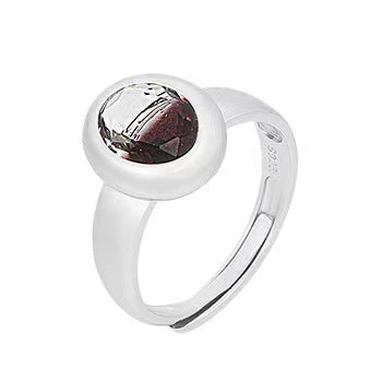 S925 sterling silver gem ring SSG706-709