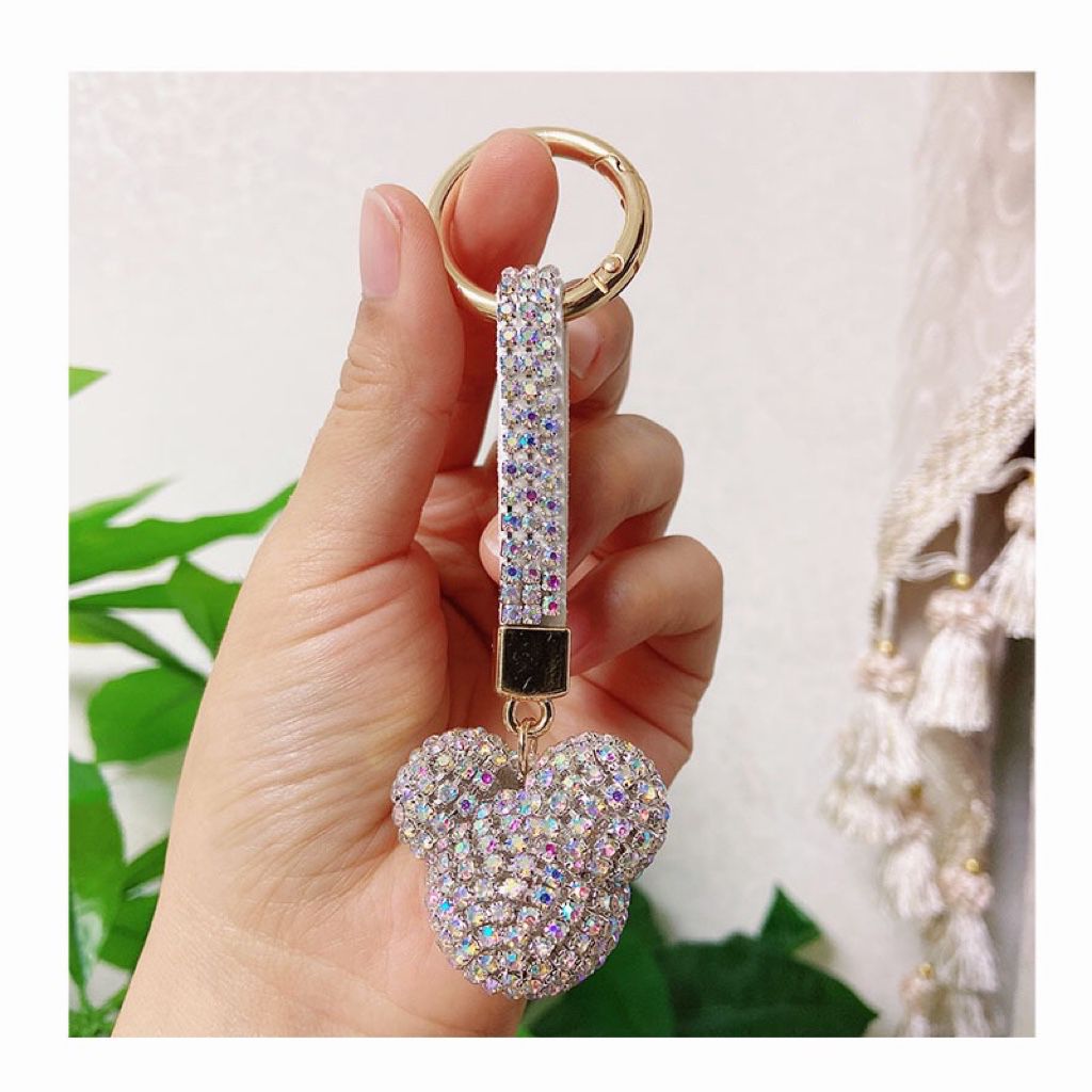 rhinestone mouse head  shape keychain KC010-KC018