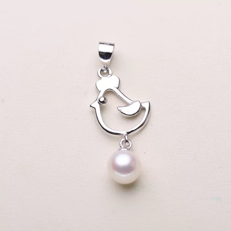 S925 sterling silver pearl pendant setting (default no pearl) wsp028-036