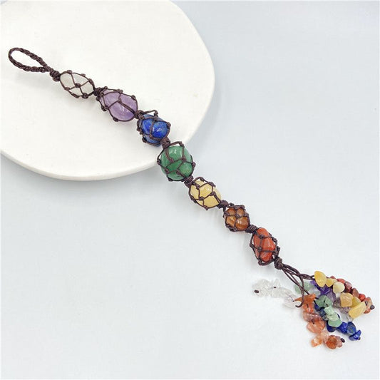 7-chakra natural crystal stone car pendant decoration