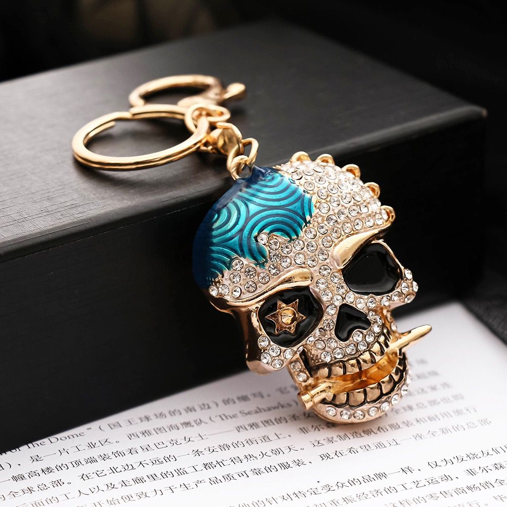 rhinestone skull keychain KC048-KC051