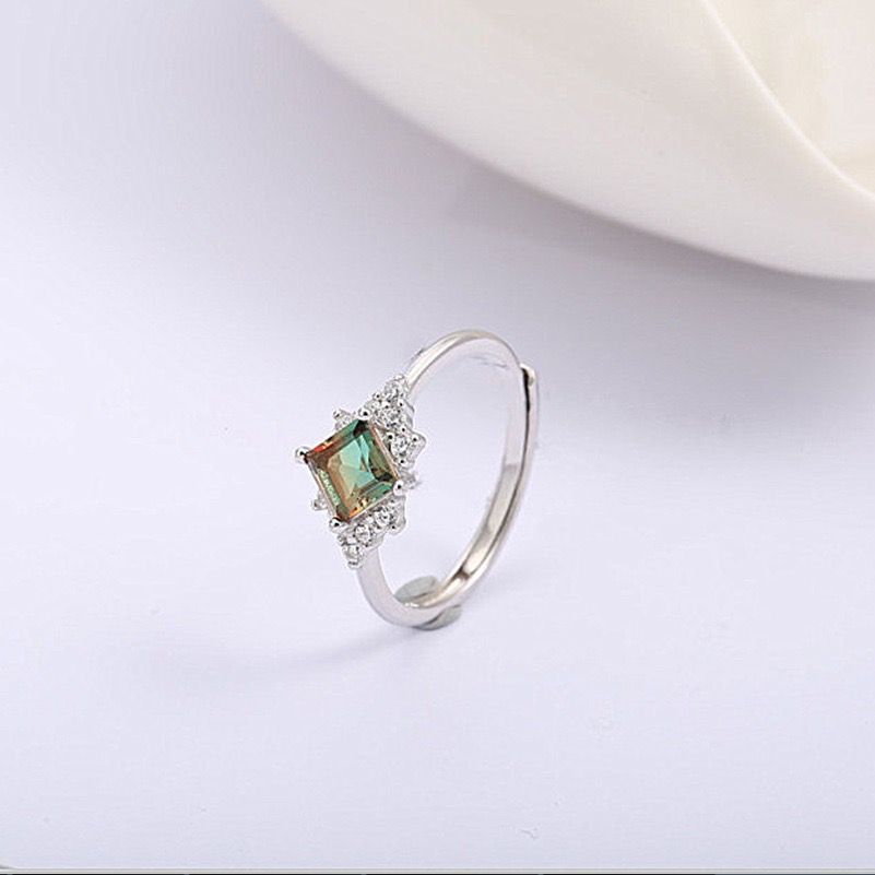 S925 sterling silver gem ring SSG411-SSG412