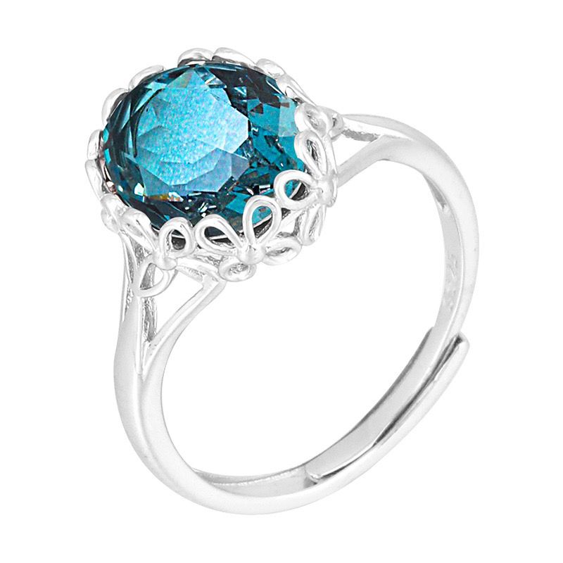 S925 sterling silver gem ring SSG558-SSG572