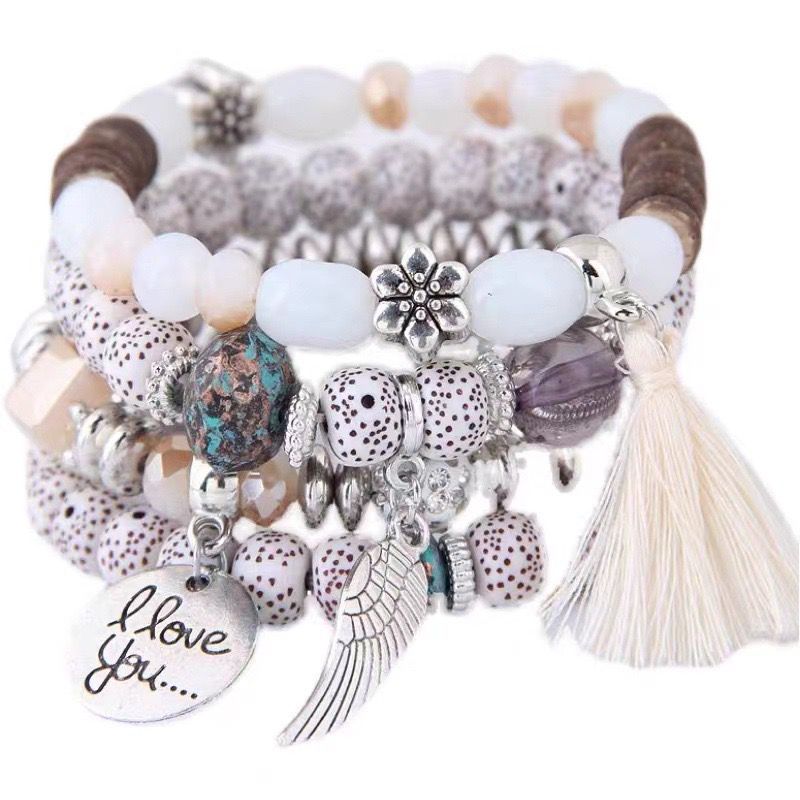 Boho wraps stone bracelet B040-B044