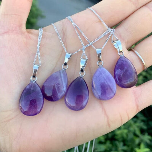 natural amethyst necklace N105