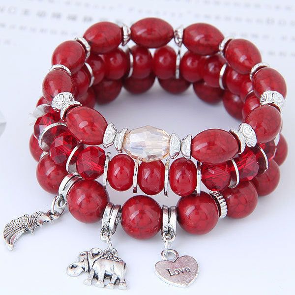 Boho wraps stone bracelet B061-B080