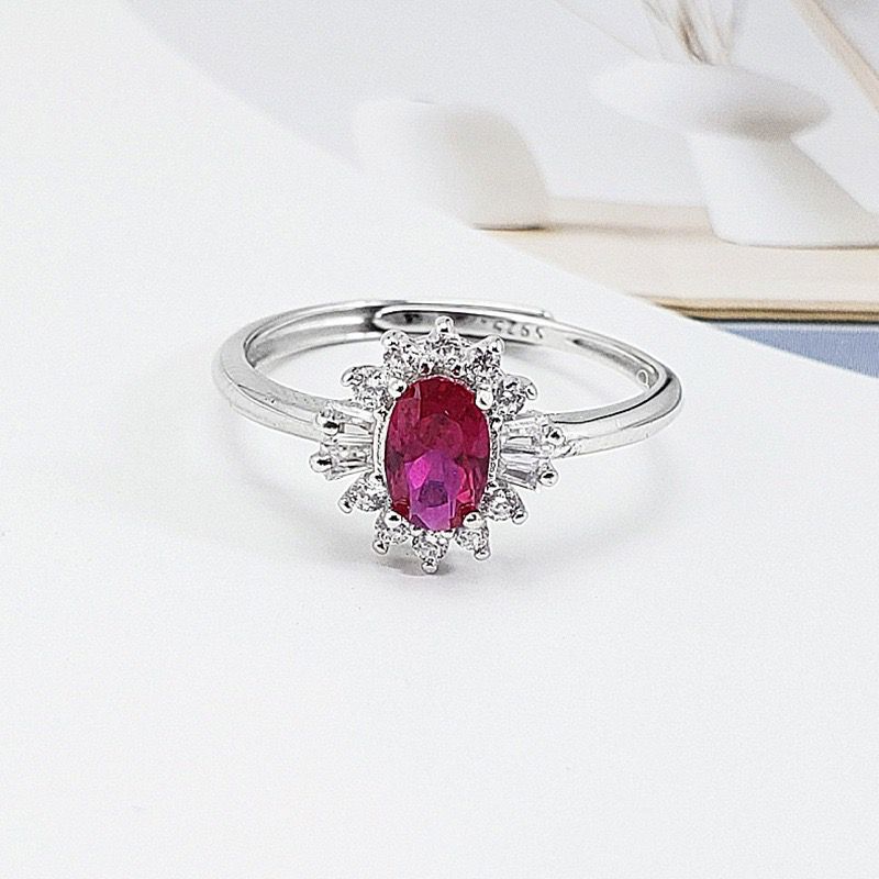 S925 sterling silver gem ring SSG109-SSG112