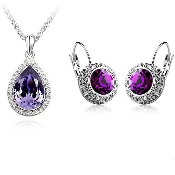 fashion   necklace and earrings set #JS026-JS029