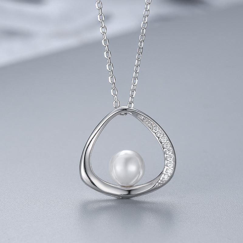 S925 sterling silver pearl pendant setting (default no pearl) wsp082-090