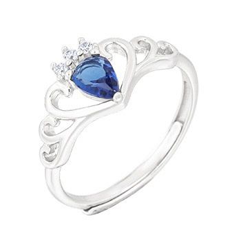 S925 sterling silver gem ring SSG082-SSG090