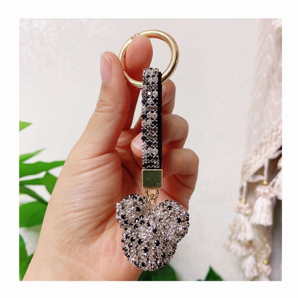 rhinestone mouse head  shape keychain KC010-KC018