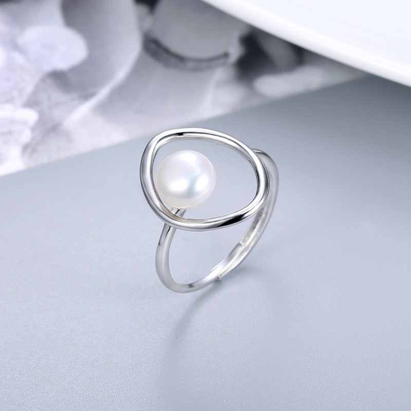 S925 sterling silver ring setting (default no pearl) wsr073-081