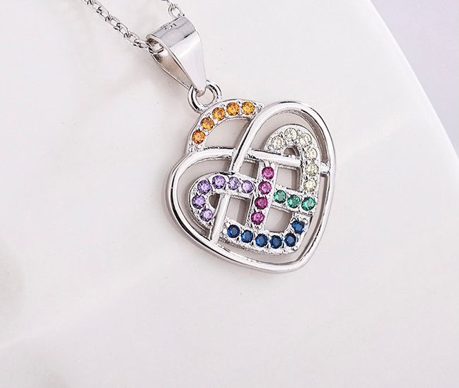 sterling silver S925 gem pendant #SP043-SP051