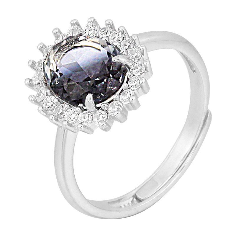 S925 sterling silver gem ring SSG714-SSG726