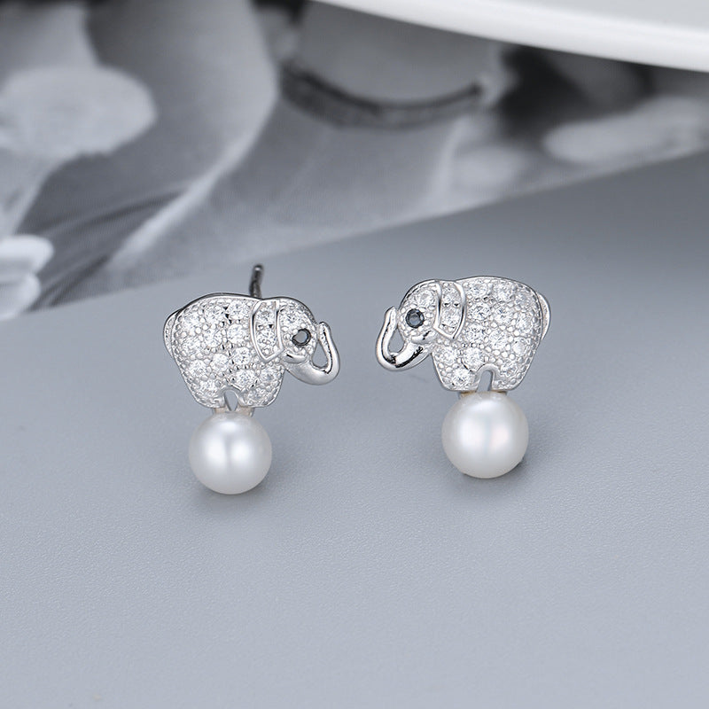 S925 sterling silver earring  setting (default no pearl)wse091-099