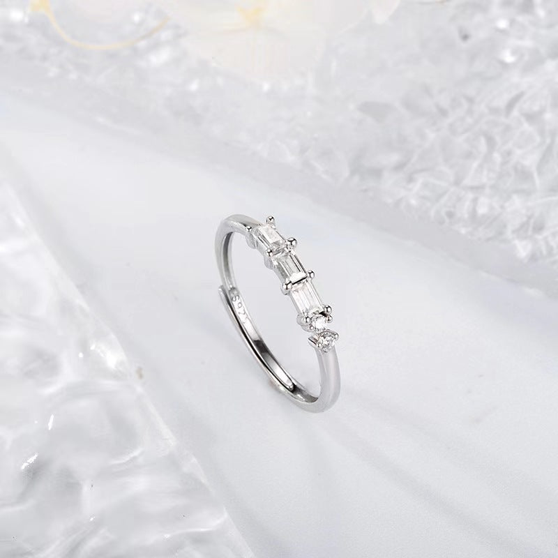 S925 sterling silver gem ring SYR010-018