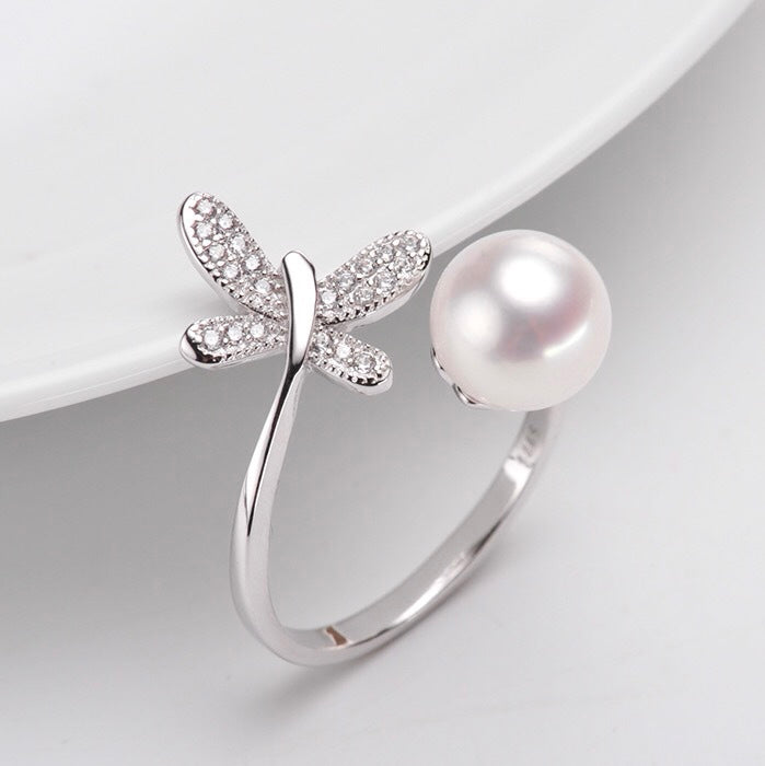 S925 sterling silver ring setting (default no pearl)wsr064-072