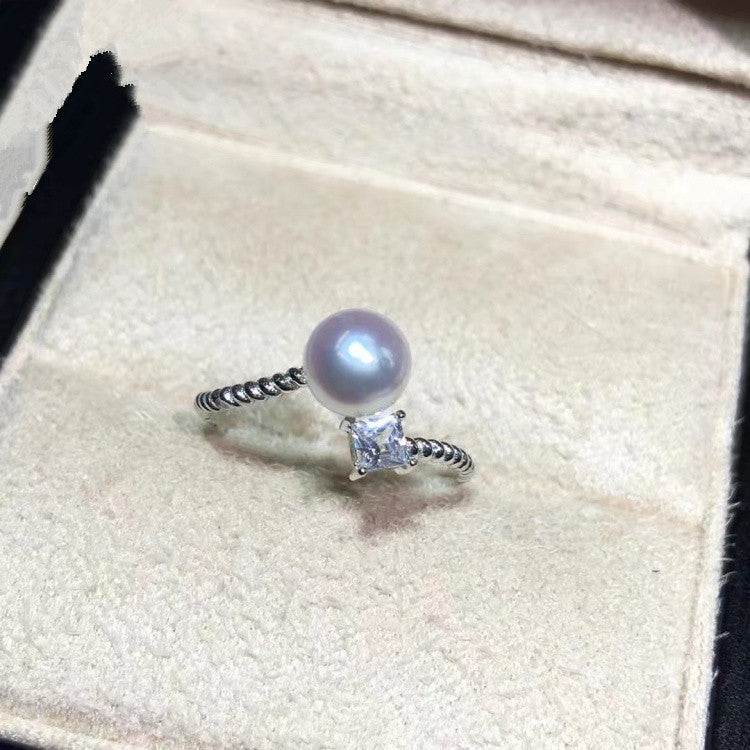 S925 sterling silver ring setting (default no pearl) wsr001-009