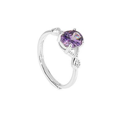 S925 sterling silver gem ring SSG167-SSG168