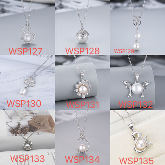 S925 sterling silver pearl pendant setting (default no pearl) wsp127-135