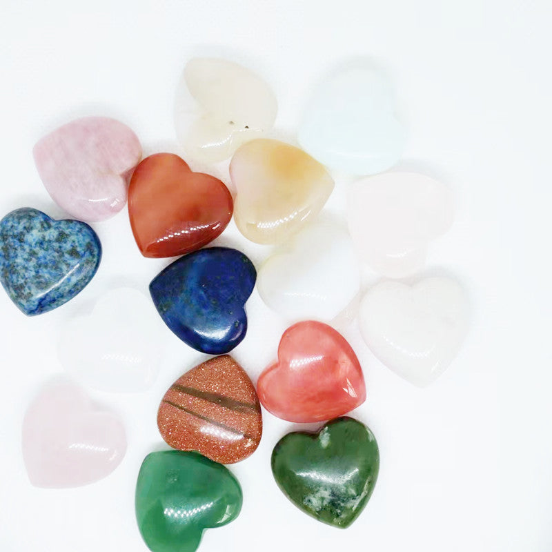 natural crystal heart stone  30 MM big one