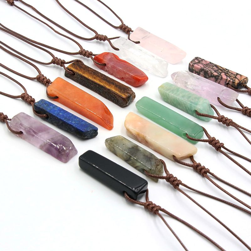 natural stone knit  necklace # N047