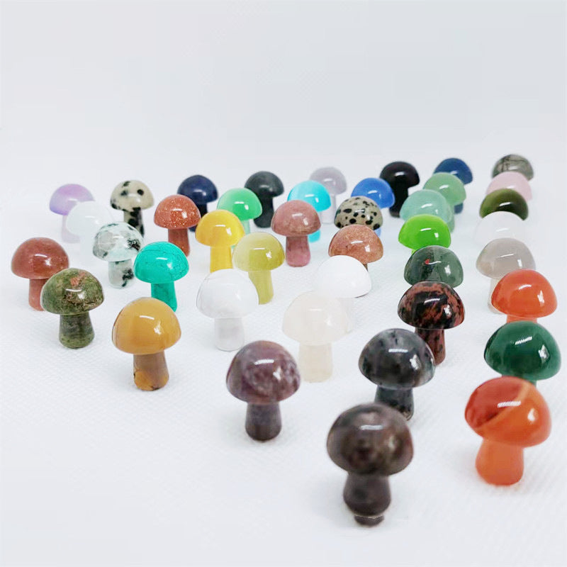 natural crystal stone mushrooms 20MM