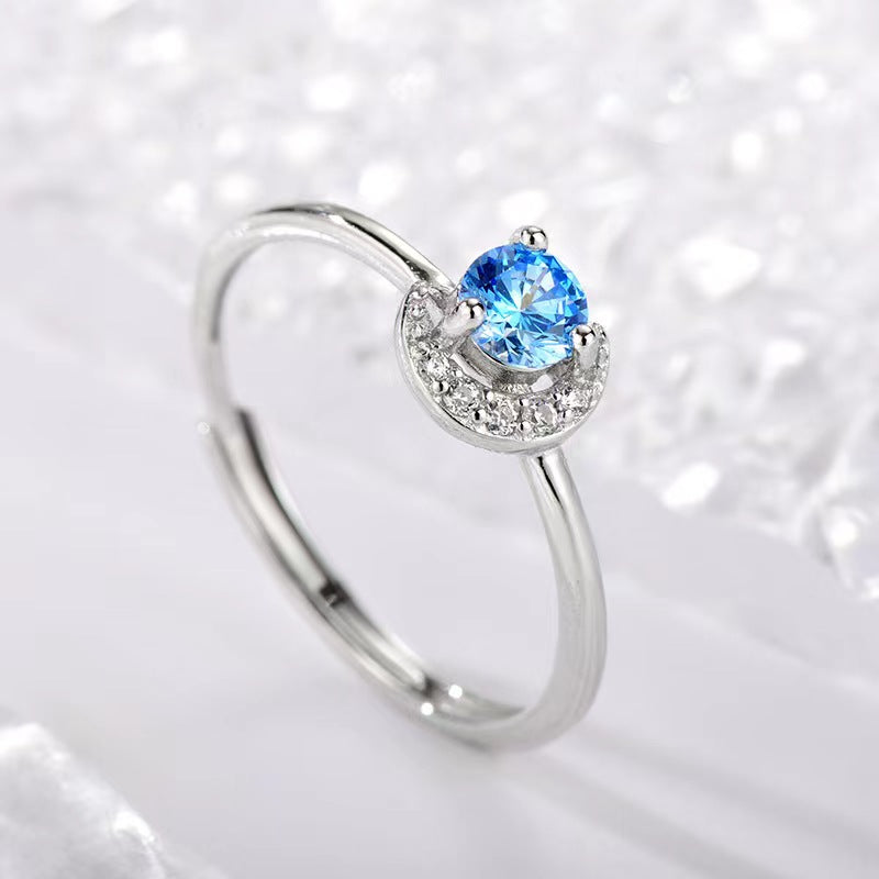 S925 sterling silver gem ring SYR001-009