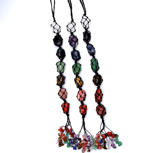 7-chakra natural crystal stone car pendant decoration