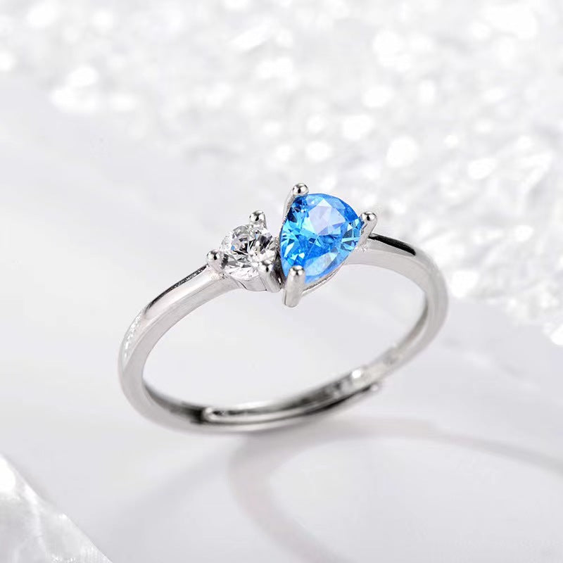 S925 sterling silver gem ring SYR001-009