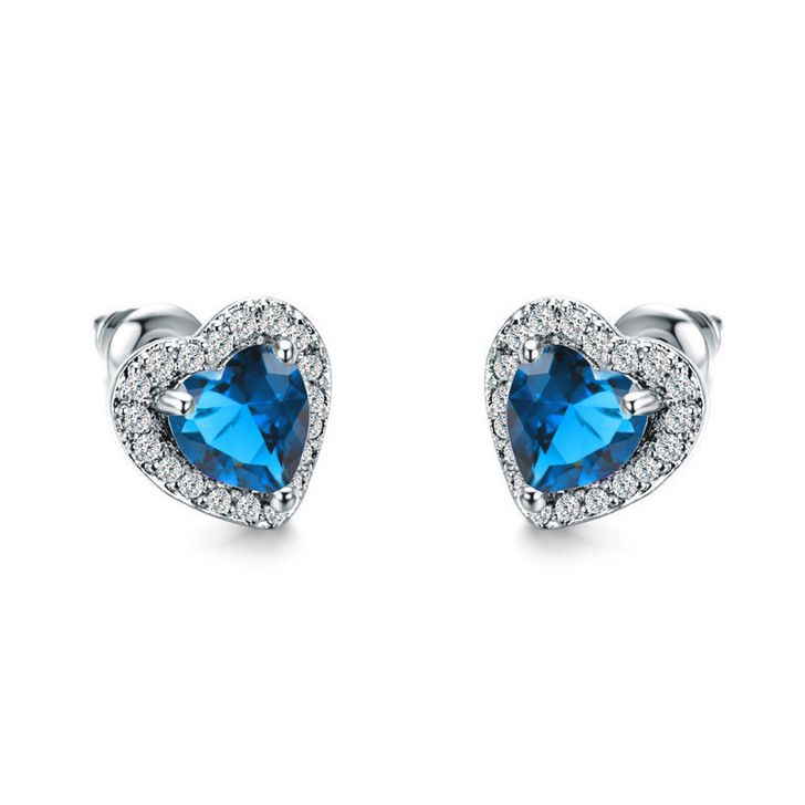 fashion zirconia gem earrings  #E065-E070