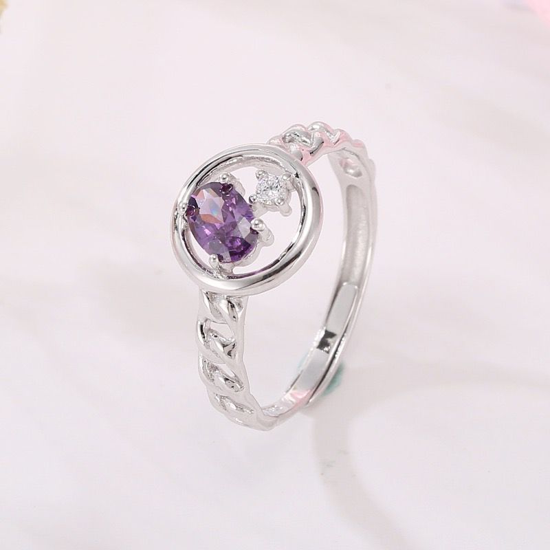 S925 sterling silver gem ring SSG454-SSG456