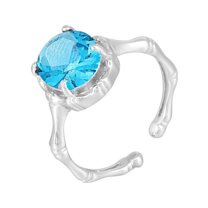 S925 sterling silver gem ring SSG603-SSG618