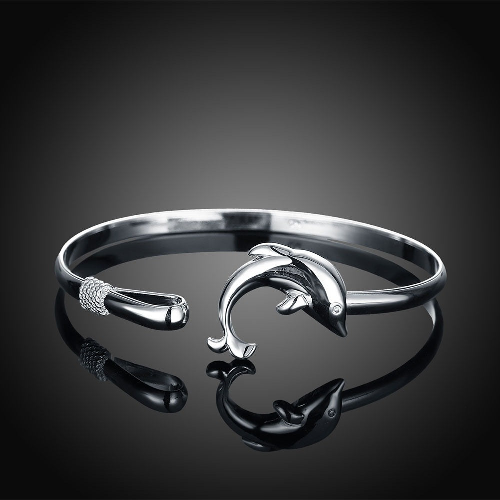 fashion love dolphin bangle bracelet  #B027