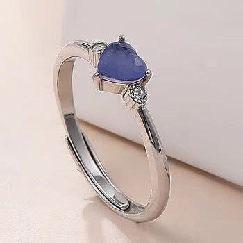 S925 sterling silver gem ring SSG716-718