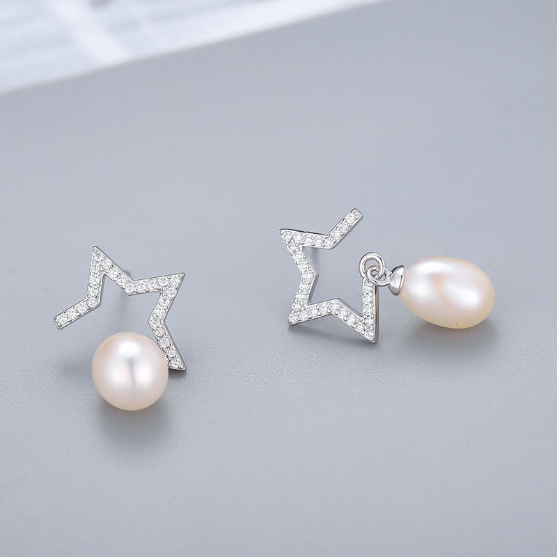 S925 sterling silver earring setting (default no pearl) wse100-108