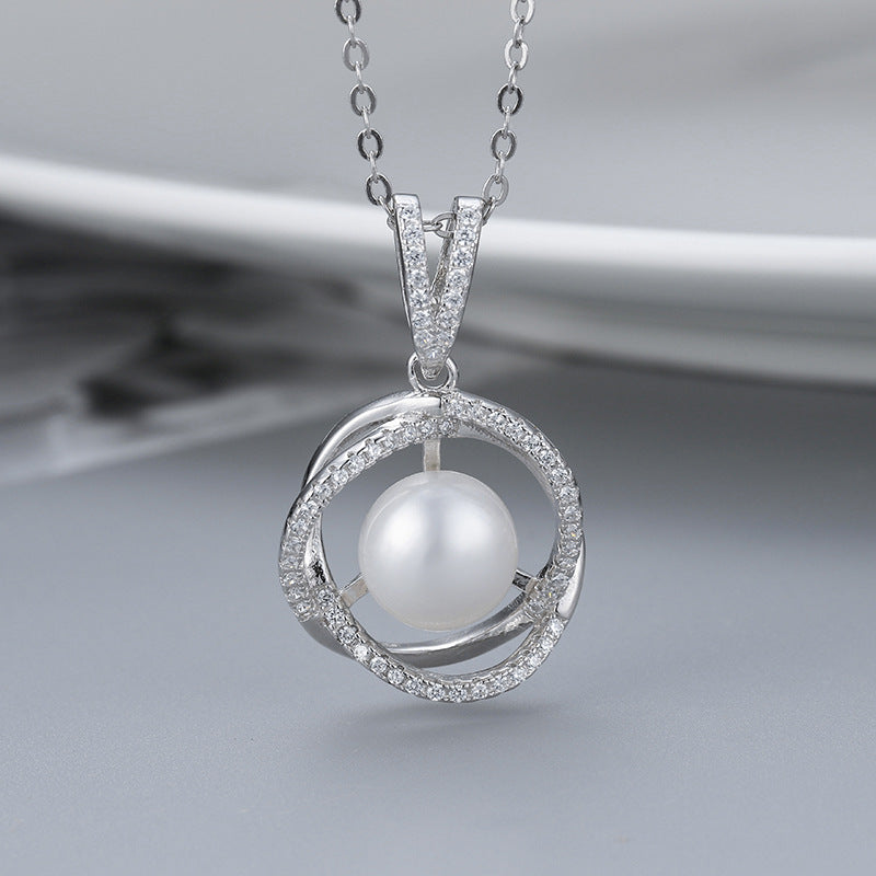 S925 sterling silver pearl pendant setting (default no pearl) wsp253-261