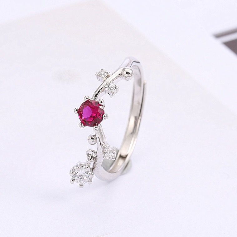 S925 sterling silver gem ring SSG801-SSG803