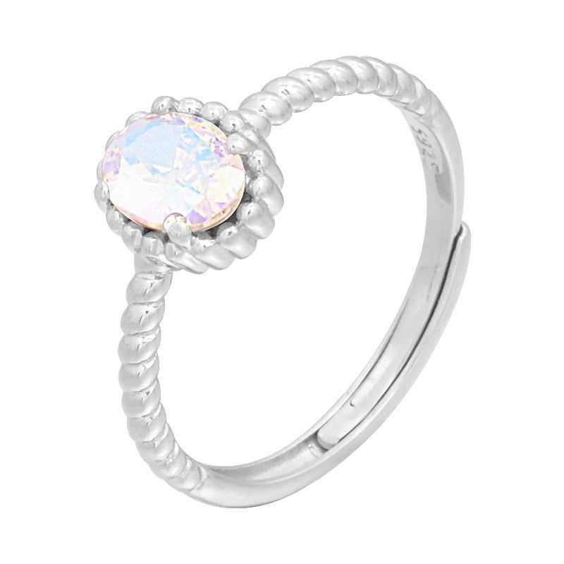 S925 sterling silver gem ring SSG205-SSG218