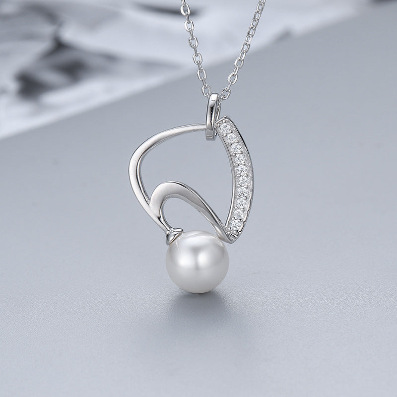 S925 sterling silver pearl pendant setting (default no pearl) wsp100-108