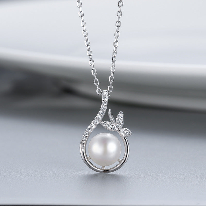 S925 sterling silver pearl pendant setting (default no pearl) wsp073-081