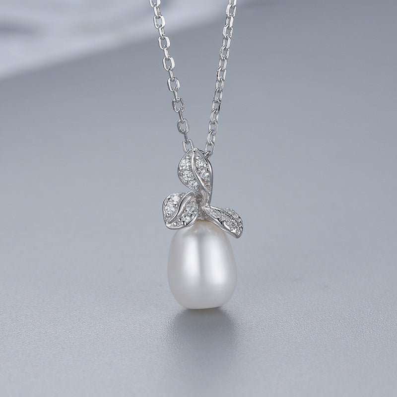 S925 sterling silver pearl pendant setting (default no pearl) wsp010-018