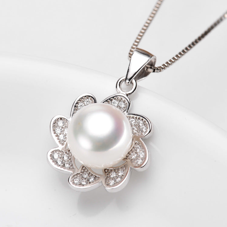 S925 sterling silver pearl pendant setting (default no pearl) wsp163-171