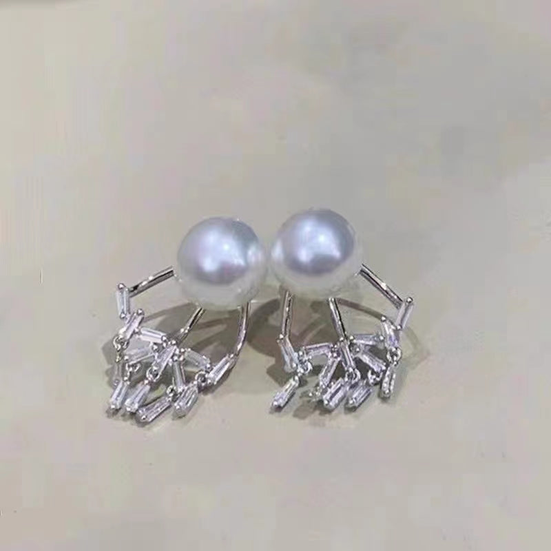 Sterling silver S925 pearl earring setting XYE010-018