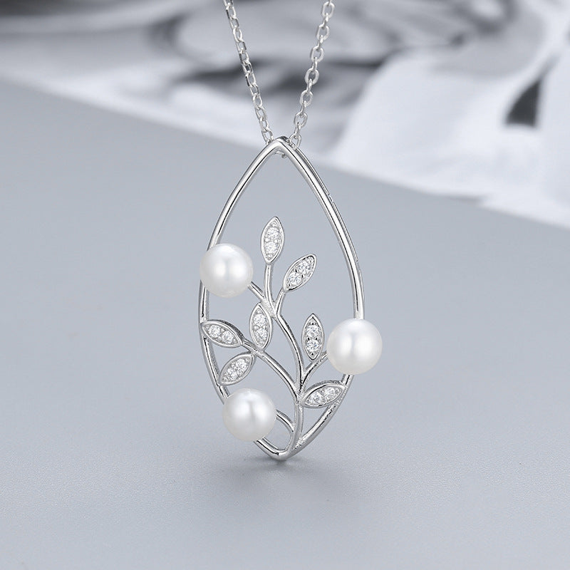 S925 sterling silver pearl pendant setting (default no pearl) wsp163-171