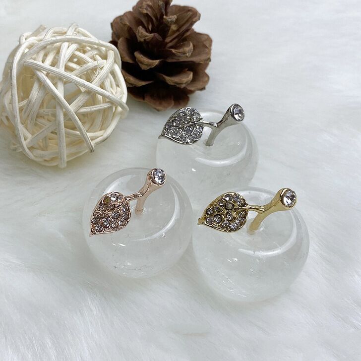 Natural Crystal Apple Ornaments