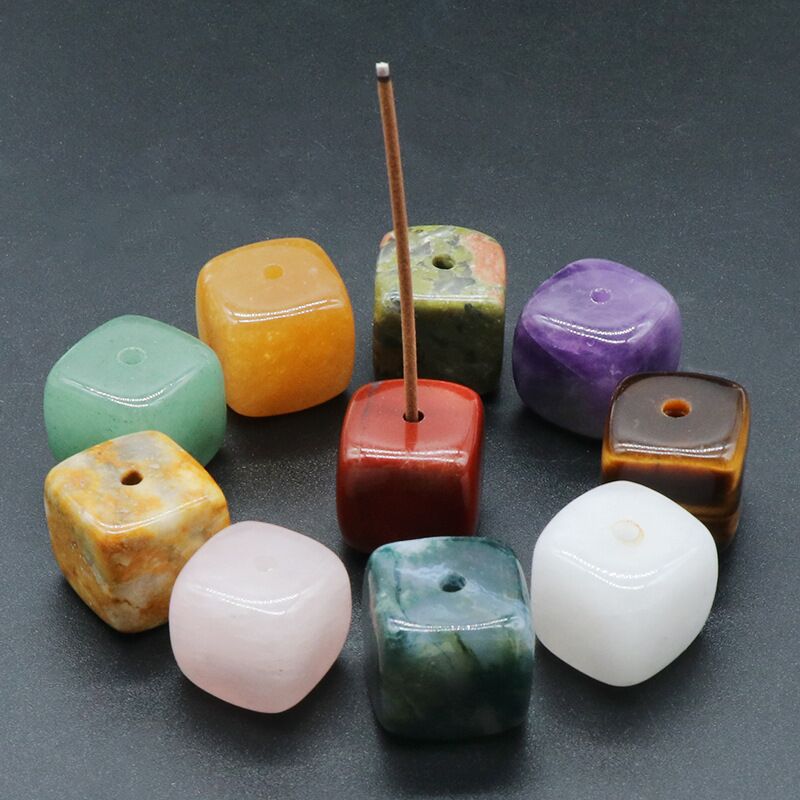 natural crystal square censer