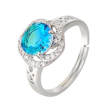 S925 sterling silver gem ring SSG703-SSG705