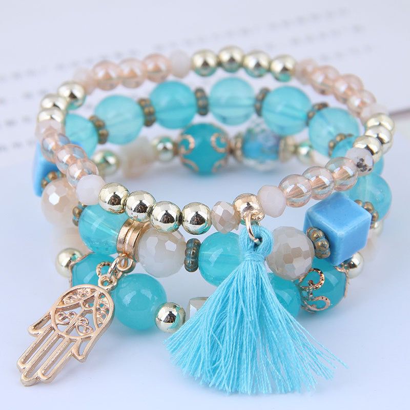 Boho wraps stone bracelet B061-B080