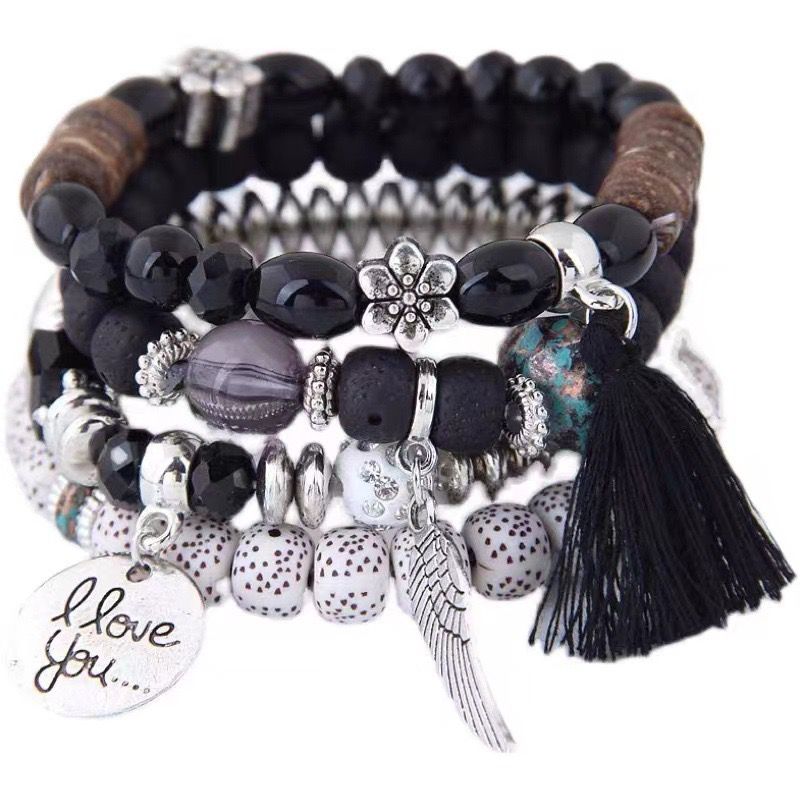 Boho wraps stone bracelet B040-B044